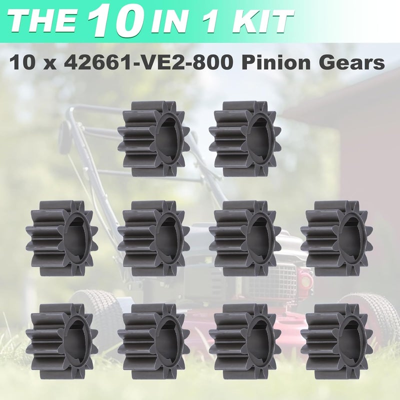 Adefol 10 Pack 42661-VE2-800 Pinion Gear - 12 Teeth Drive Gear for Honda HRM215 HRB215 HRS216 Lawn Mower, 12T Pinion Gear Lawn Mower Parts Fits HRB216K4 HRB216K5 Models Replace 42661-VE2-800 - Image 5